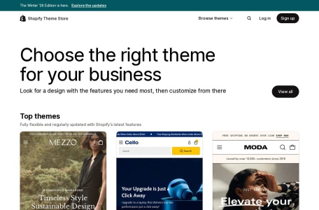 Shopify主题商店